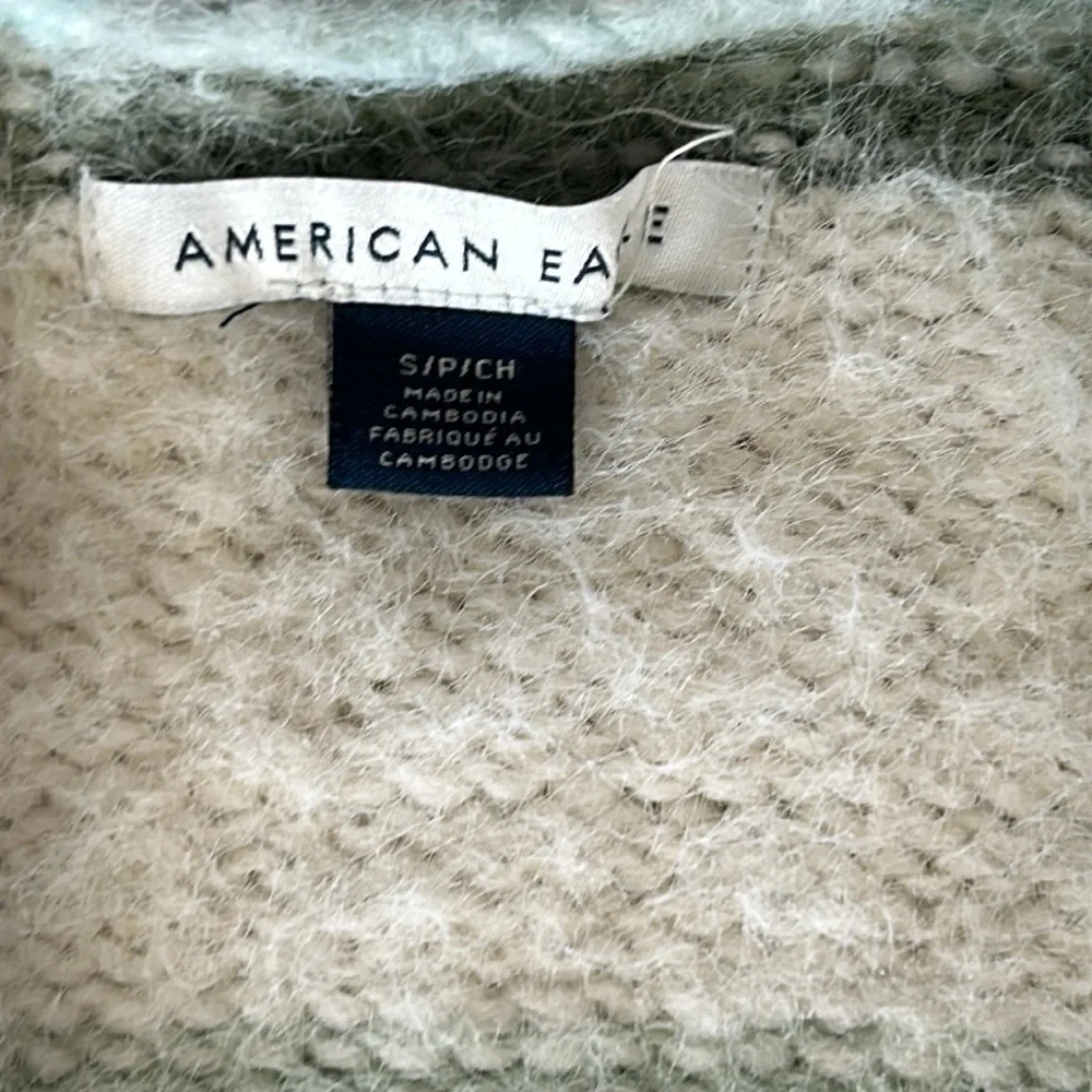 American Eagle striped open front cardigan sweater size small